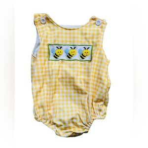 Embroidery bumblebee romper 3/6 months